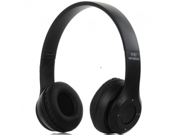 SŁUCHAWKI BEZPRZEWODOWE BLUETOOTH MIKROFON MP3 P47