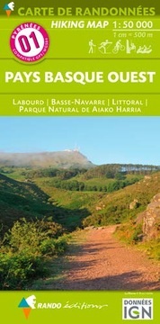 Pyrenees (1) Pays Basque Ouest - Labourd / Basse-Navarre mapa IGN