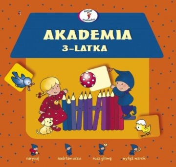 AKADEMIA 3-LATKA ĆWICZENIA Z NAKLEJKAMI RYSOWANKI