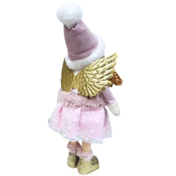 АНГЕЛ АНГЕЛ РОЖДЕСТВЕНСКАЯ ФИГУРКА КУКЛА 30 СМ КРЫЛЬЯ РОЗОВОГО ЗОЛОТА