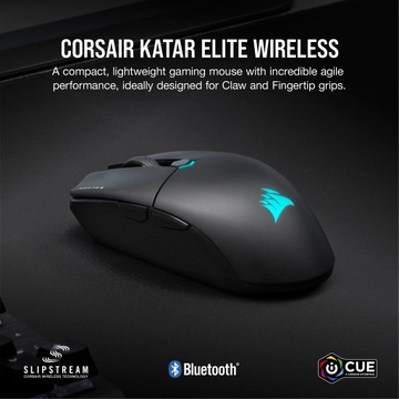 CORSAIR KATAR ELITE WIRELESS Ultra-Light FPS Gaming Mouse - 10,000 DPI - Sy