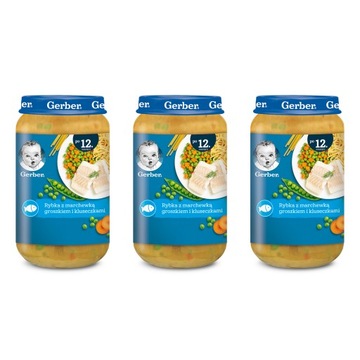 GERBER obiadek rybka z marchewką 3x250g