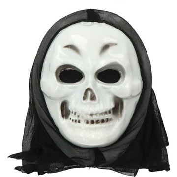 MASKA KOŚCIOTRUP NA HALLOWEEN BIAŁA