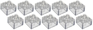 LEGO brick klocek 2x2 transparent clear 10szt. 3003