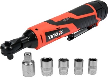 YATO Klucz GRZECHOTKA UDAROWA Akumulatorowa 45Nm 2Ah +4 Nasadki Adapter 1/2