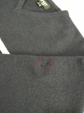 Męski sweter wełniany w serek granatowy ESPRIT XL