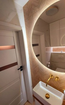 90 ЗЕРКАЛО С ОБРЕЗАННОЙ СТОРОНОЙ, ПОЛУКРУГЛЫЙ СВЕТОДИОД