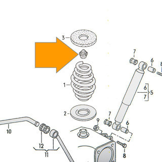 Отбойник ЗАДНЕЙ ПОДВЕСКИ VW T3