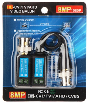 ZŁĄCZKI ZŁĄCZA DO KAMERY DO SKRĘTKI UTP 2 SZTUKI