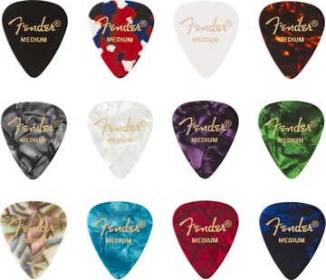 FENDER zestaw 12 kostek 351 Shape Medium ŚEDNIE