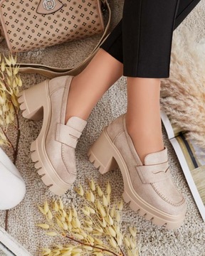 БЕЖЕВЫЕ ЖЕНСКИЕ МОКАСИНЫ NARVOTI 40