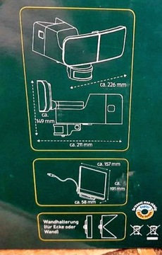 Светодиодный прожектор SOLAR с датчиком движения Light Zone, белый, 500лм