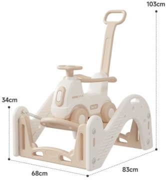 Лошадка-качалка на колесах 4в1, каталка, качалка, прыгун, горка, толкатель