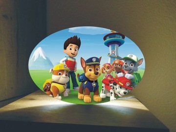 Настенный светильник PAW PATROL, пульт дистанционного управления, опционально