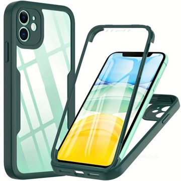360 Całe Ciało Przód Tył Przezroczyste Etui Na IPhone 13 14 11 12 Pro Max