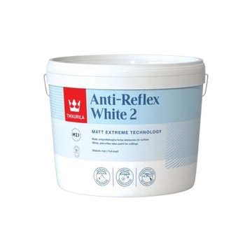 FARBA LATEKSOWA BIAŁA TIKKURILA ANTI-REFLEX WHITE 2 10L DO SUFITÓW MATOWA