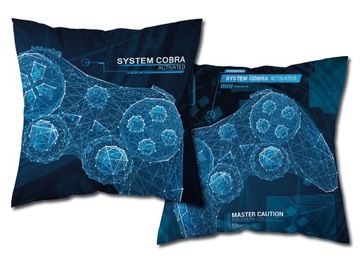 poszewka 40x40 świecąca w ciemności gamer pad