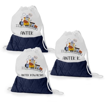 Мешок для кошелька для детского рюкзака для ребенка с петлей для обуви + имя