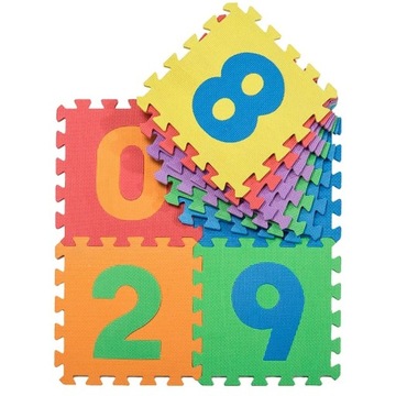 Ogromna Mata Edukacyjna Literki Cyferki Puzzle 86 elementów Alfabet Zamek