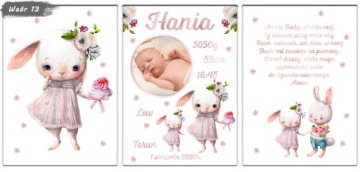 Метрика с фото 3 плакаты молитва A4