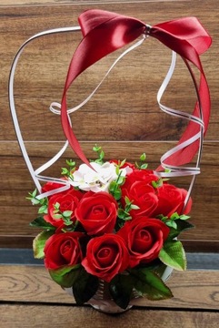 Букет подарочная корзина мыльные розы АРОМАТИЧЕСКИЙ ПОДАРОК ​​ДЛЯ ЖЕНЫ ТОППЕР ПИК