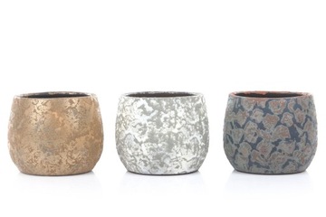 ЗОЛОТО декоративные цветочные горшки Клементе 16/13 керамика