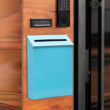 Настенный почтовый ящик Декоративный почтовый ящик Непромокаемый металлический почтовый ящик Верх синий