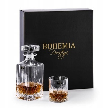 ZESTAW WHISKY KARAFKA SZKLANK BOHEMIA CLASSICO 1+2