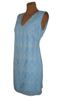 SIMPLE błękitna koronkowa sukienka NOWA 40