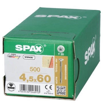 Wkręty do płyt podłogowych SPAX 4,5x60 500 szt