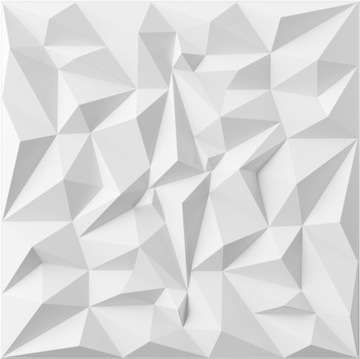 Panel ścienny kaseton 3D AMETYST Biały