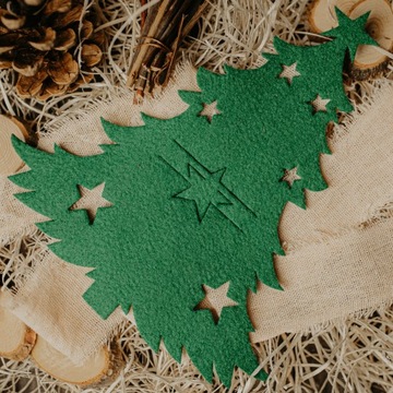 НАКРЫТКИ ДЛЯ СТОЛОВЫХ ПРИБОРОВ ПЛОТНЫЙ ВОЙЛ 3мм ЧЕХОЛ ДЛЯ Рождественского стола Украшения 12 шт.