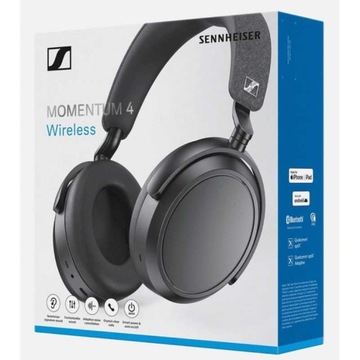 Sennheiser M4AEBT Black słuchawki BT 5.2 kl. 1 z adaptacyjnym ANC zamknięte