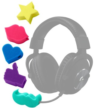 Крышка микрофона для наушников Logitech Pop Filter, 5 колпачков для микрофонов
