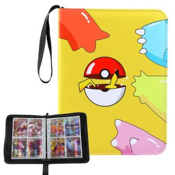 ALBUM NA 400 KART POKEMONÓW, UCHWYT Z SUWAKIEM