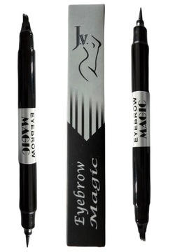 J.Visage Kredka Marker do brwi Piórko Eyeliner 2w1 kolor Czarny długotrwały