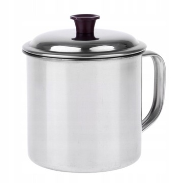 KUBEK METALOWY Z POKRYWKĄ 600ml Duży