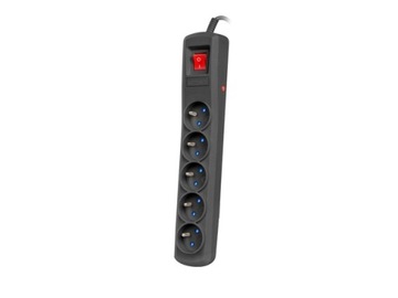 LISTWA ZAS.ARMAC R5 BLACK 1.5M 5 GNIAZD