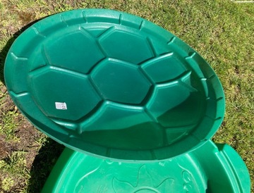 ПЕСОЧНИЦА ЧЕРЕПАХА С ЗЕЛЕНОЙ КРЫШКОЙ ДЛЯ САДА САДОВЫЙ БАССЕЙН ЗАКРЫТЫЙ 83см