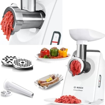 BOSCH Maszynka do mielenia MFW3910W MOCNA 1900W CompactPower CompactPower