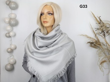 ЧЕРНО-БЕЛЫЙ ШАРФ В КЛЕТКУ, ШАРФ ПОЛЬСКОГО ПРОИЗВОДСТВА