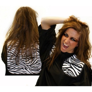 Hair Tools Kołnierz Fryzjerski Zebra Wodoodporny
