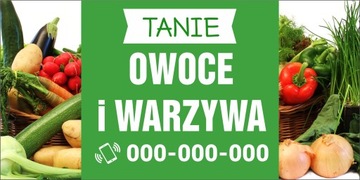 Баннер ПРОДАЖА ФРУКТЫ И ОВОЩИ 200х100 см