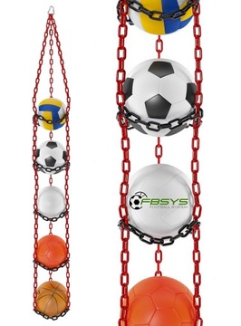 ПОЛКА-ВЕШАЛКА ДЛЯ ШАРОВ x5 КРАСНАЯ И ЧЕРНАЯ