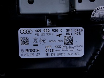 AUDI A6 C7 ALLROAD 3.0 TDI PŘÍSTROJOVÁ DESKA 4G9920930C