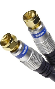 Kabel Przewód antenowy wtyk F /wtyk F Vitalco 2,5m