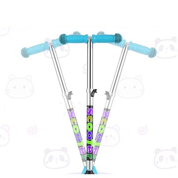 ТРЕХКОЛЕСНЫЙ ДЕТСКИЙ САМОКАТ, СВЕТОДИОДНАЯ ПОДСВЕТКА, БАЛАНСИРОВКА, СКЛАДНОЙ, 50 кг