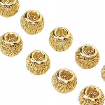 10шт металлические полые бусины для бороды Quick