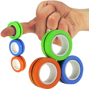 MAGNETYCZNE RINGI 3 SZT PIERŚCIENIE ANTYSTRES GRA