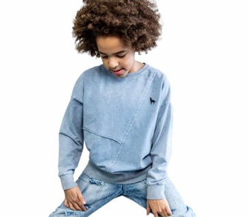 Bluza vintage wash niebieska MashMnie 116/122